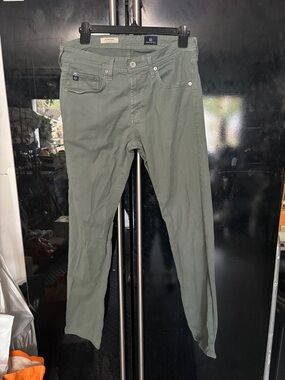 AG Adriano Goldschmied Slim Straight Jeans in Olive